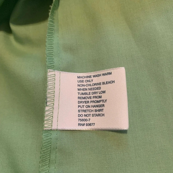Stafford Performance Men’s classic fit short sleeve green dress shirt 16 - Picture 4 of 5